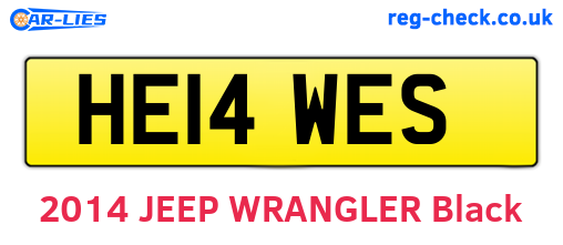HE14WES are the vehicle registration plates.