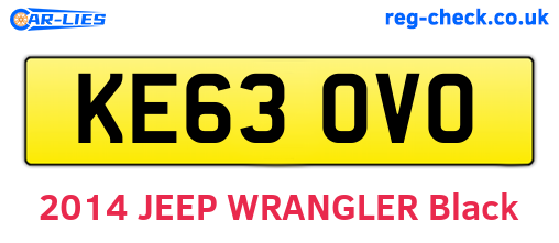 KE63OVO are the vehicle registration plates.