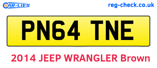 PN64TNE are the vehicle registration plates.