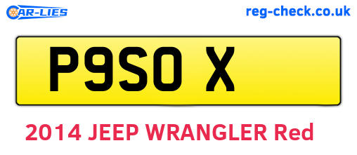 P9SOX are the vehicle registration plates.
