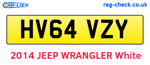 HV64VZY are the vehicle registration plates.
