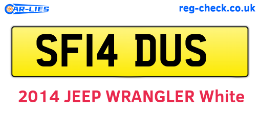 SF14DUS are the vehicle registration plates.