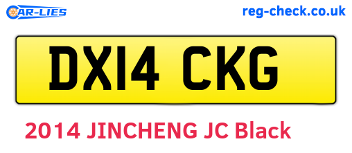DX14CKG are the vehicle registration plates.