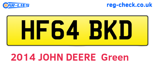 HF64BKD are the vehicle registration plates.