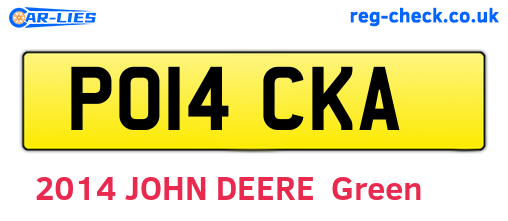 PO14CKA are the vehicle registration plates.
