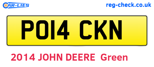 PO14CKN are the vehicle registration plates.