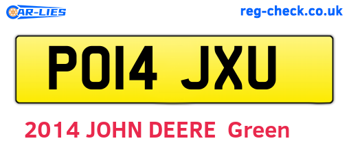 PO14JXU are the vehicle registration plates.