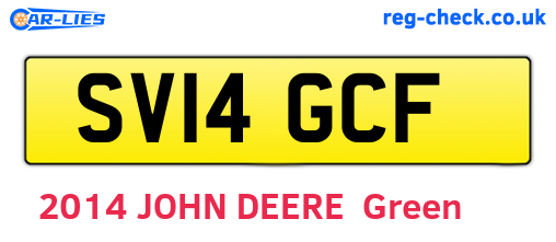 SV14GCF are the vehicle registration plates.