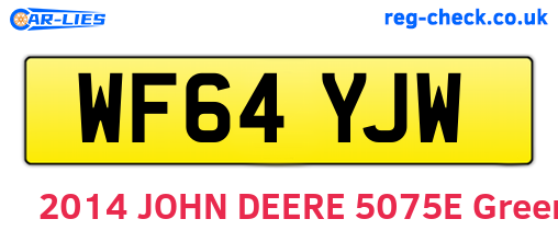 WF64YJW are the vehicle registration plates.