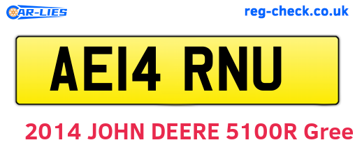 AE14RNU are the vehicle registration plates.