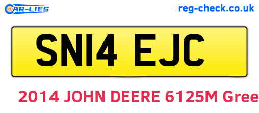 SN14EJC are the vehicle registration plates.