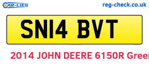 SN14BVT are the vehicle registration plates.