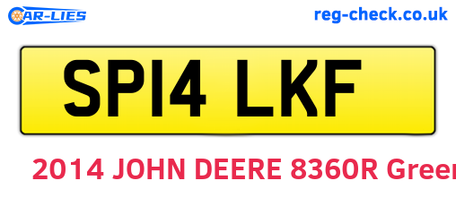 SP14LKF are the vehicle registration plates.