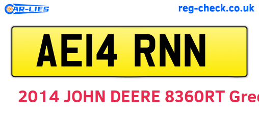 AE14RNN are the vehicle registration plates.