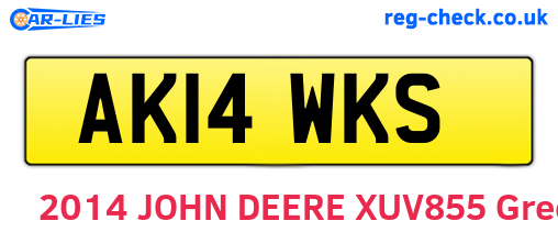 AK14WKS are the vehicle registration plates.