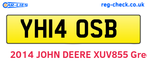 YH14OSB are the vehicle registration plates.