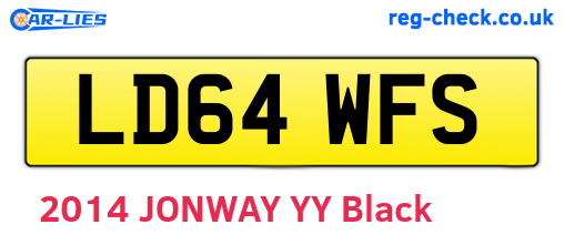 LD64WFS are the vehicle registration plates.