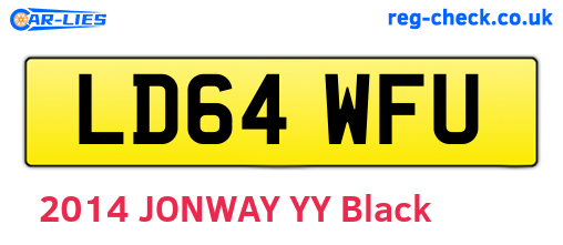 LD64WFU are the vehicle registration plates.