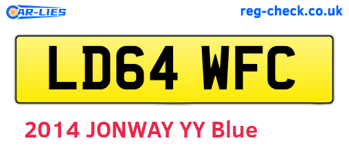 LD64WFC are the vehicle registration plates.