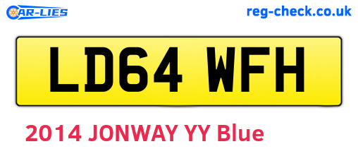 LD64WFH are the vehicle registration plates.