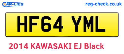 HF64YML are the vehicle registration plates.