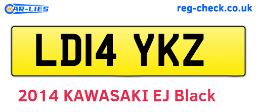 LD14YKZ are the vehicle registration plates.