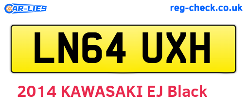 LN64UXH are the vehicle registration plates.