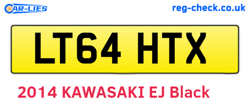 LT64HTX are the vehicle registration plates.
