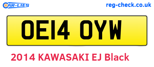 OE14OYW are the vehicle registration plates.
