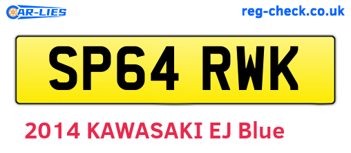 SP64RWK are the vehicle registration plates.
