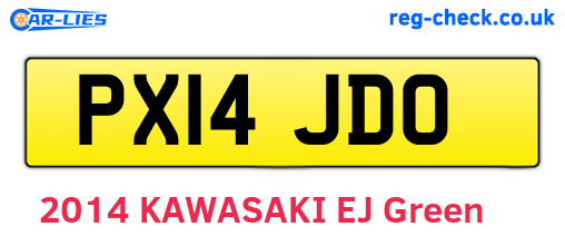 PX14JDO are the vehicle registration plates.