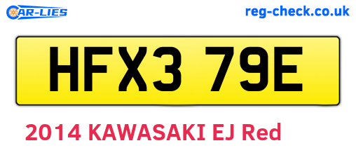 HFX379E are the vehicle registration plates.