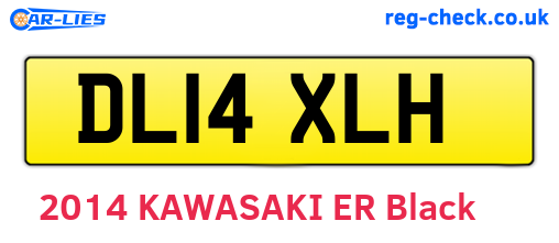 DL14XLH are the vehicle registration plates.