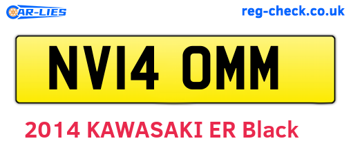 NV14OMM are the vehicle registration plates.
