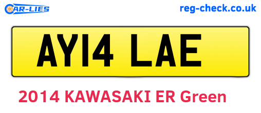 AY14LAE are the vehicle registration plates.
