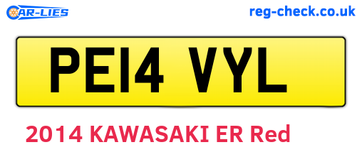 PE14VYL are the vehicle registration plates.