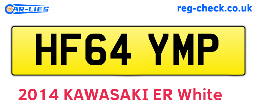 HF64YMP are the vehicle registration plates.