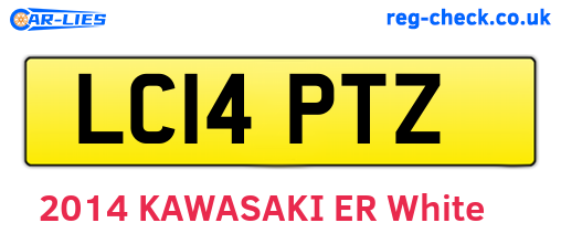LC14PTZ are the vehicle registration plates.