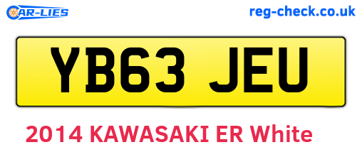 YB63JEU are the vehicle registration plates.