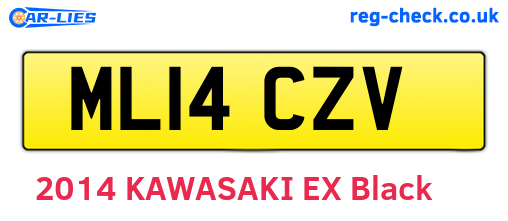 ML14CZV are the vehicle registration plates.