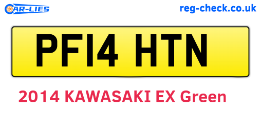 PF14HTN are the vehicle registration plates.