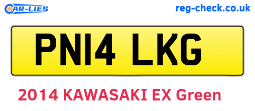 PN14LKG are the vehicle registration plates.