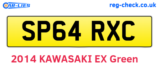SP64RXC are the vehicle registration plates.