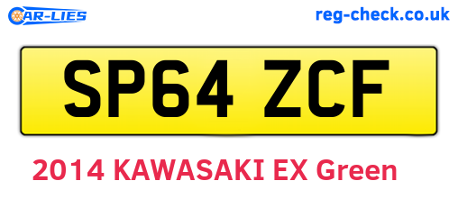 SP64ZCF are the vehicle registration plates.