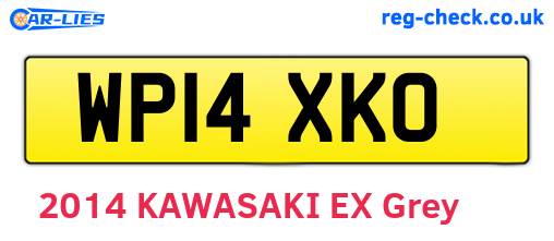 WP14XKO are the vehicle registration plates.