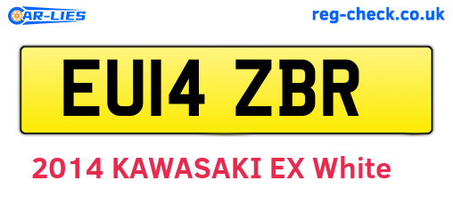 EU14ZBR are the vehicle registration plates.