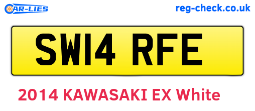 SW14RFE are the vehicle registration plates.