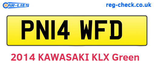 PN14WFD are the vehicle registration plates.
