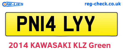 PN14LYY are the vehicle registration plates.