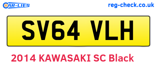 SV64VLH are the vehicle registration plates.